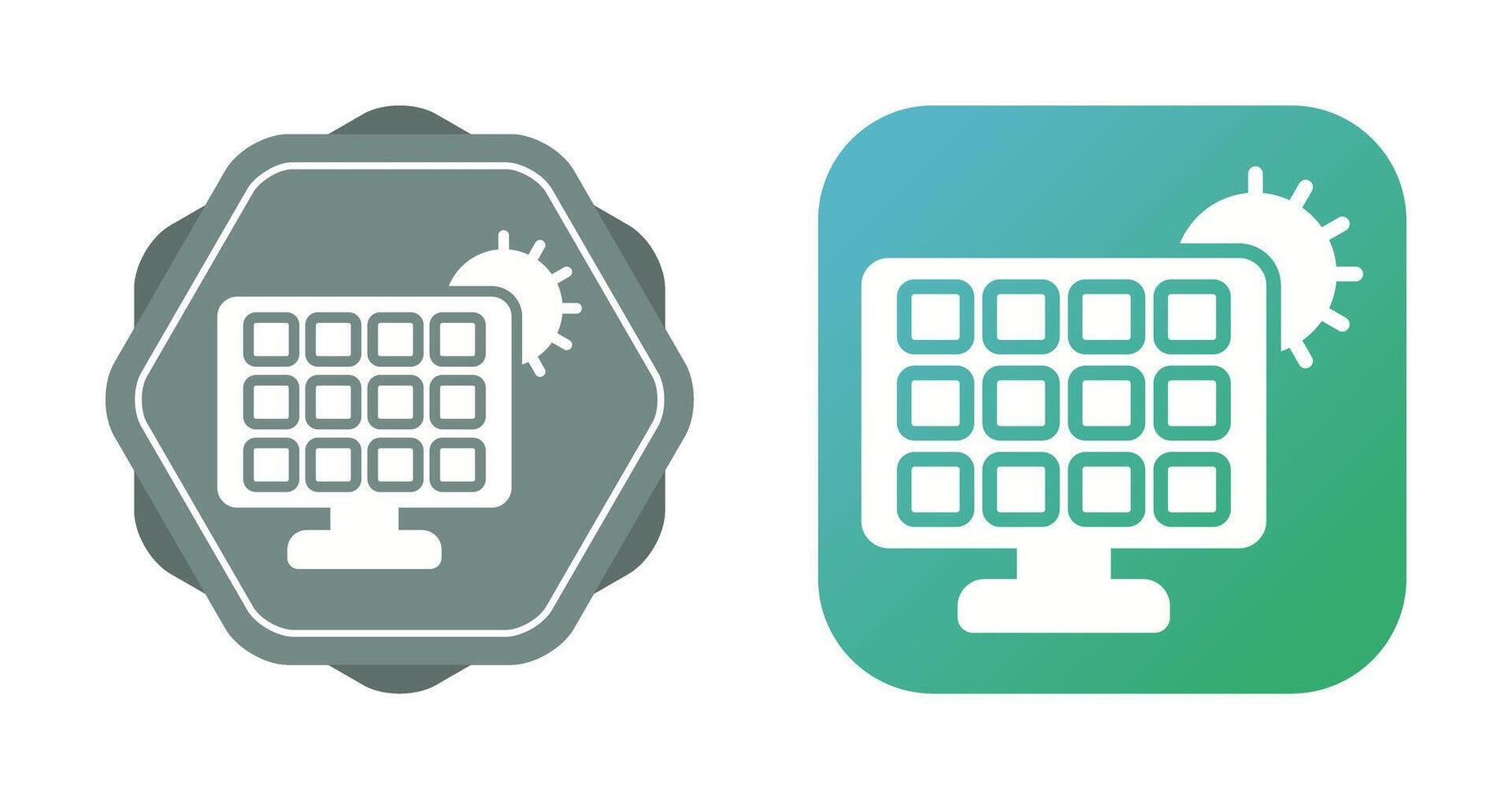 Solar panel charger Vector Icon