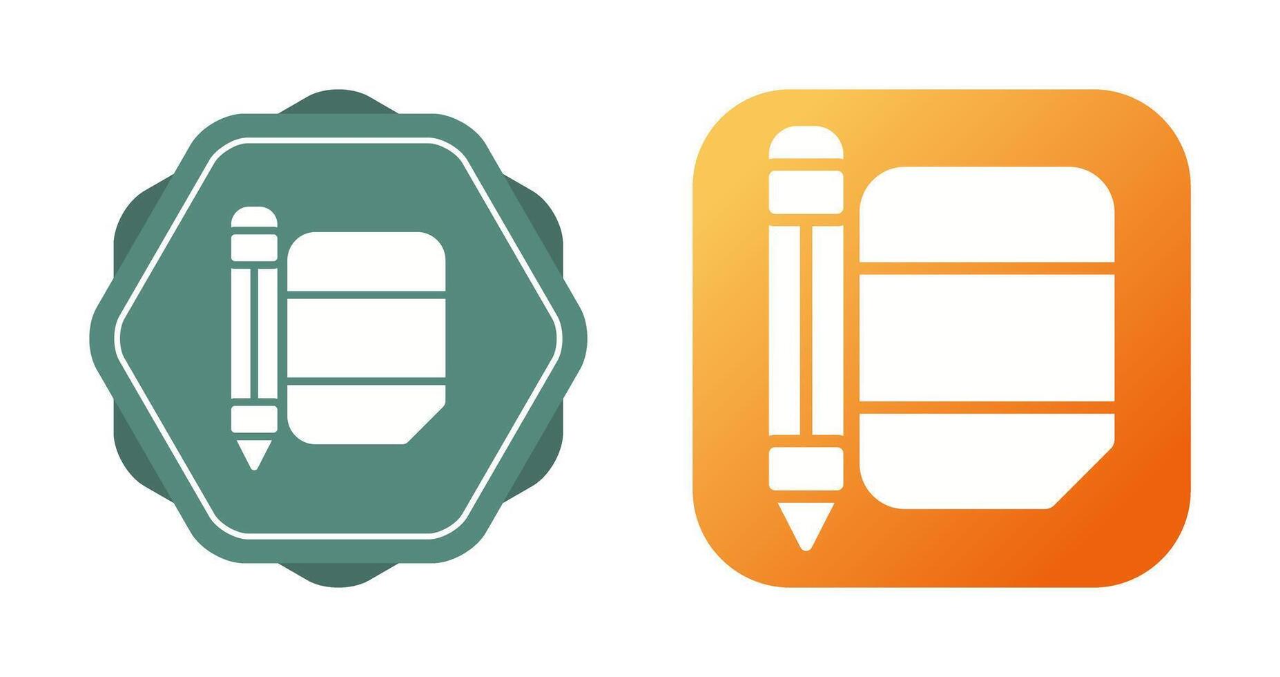 Eraser with pencil Vector Icon