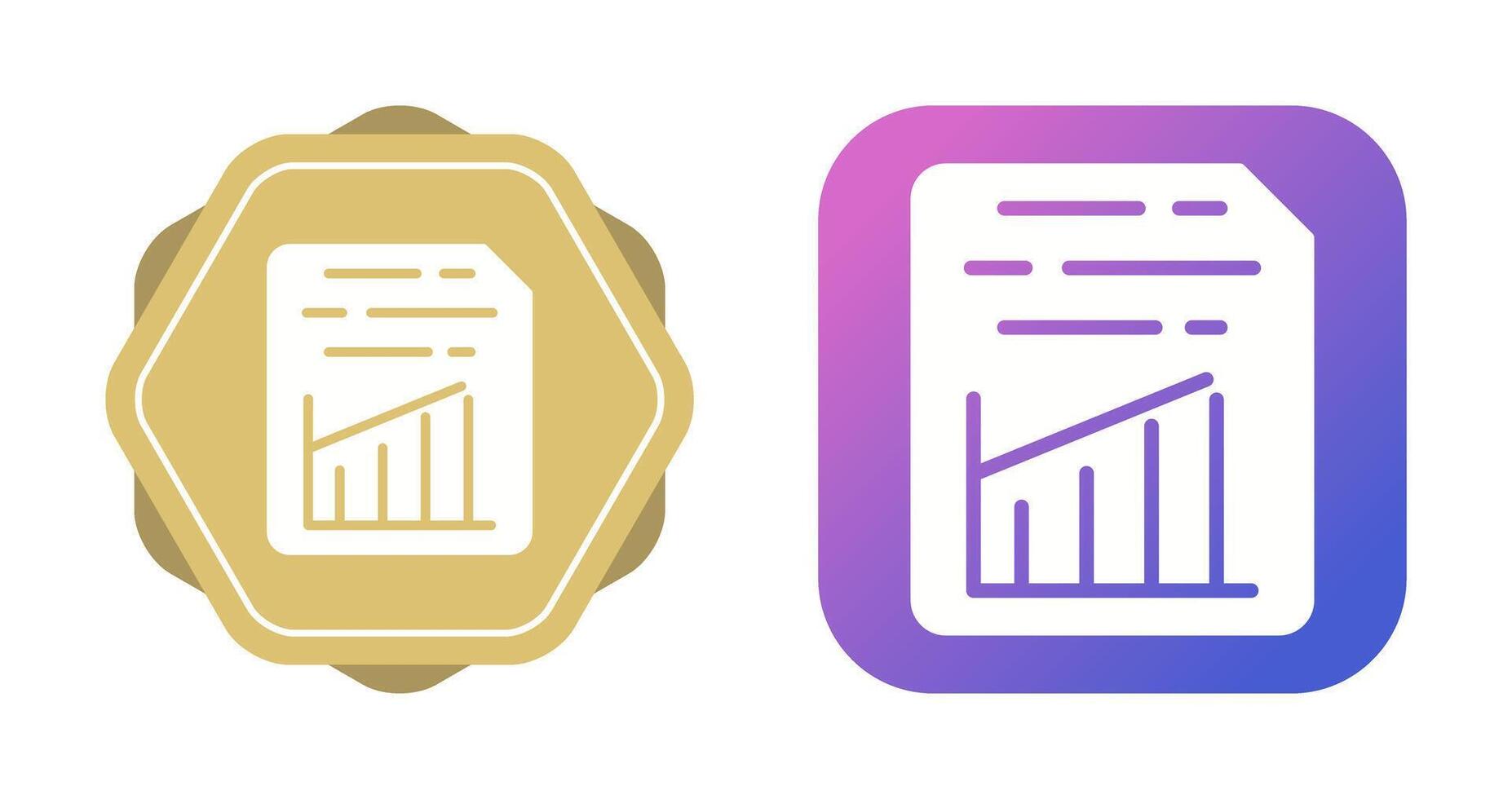 Document Insert Graph Vector Icon