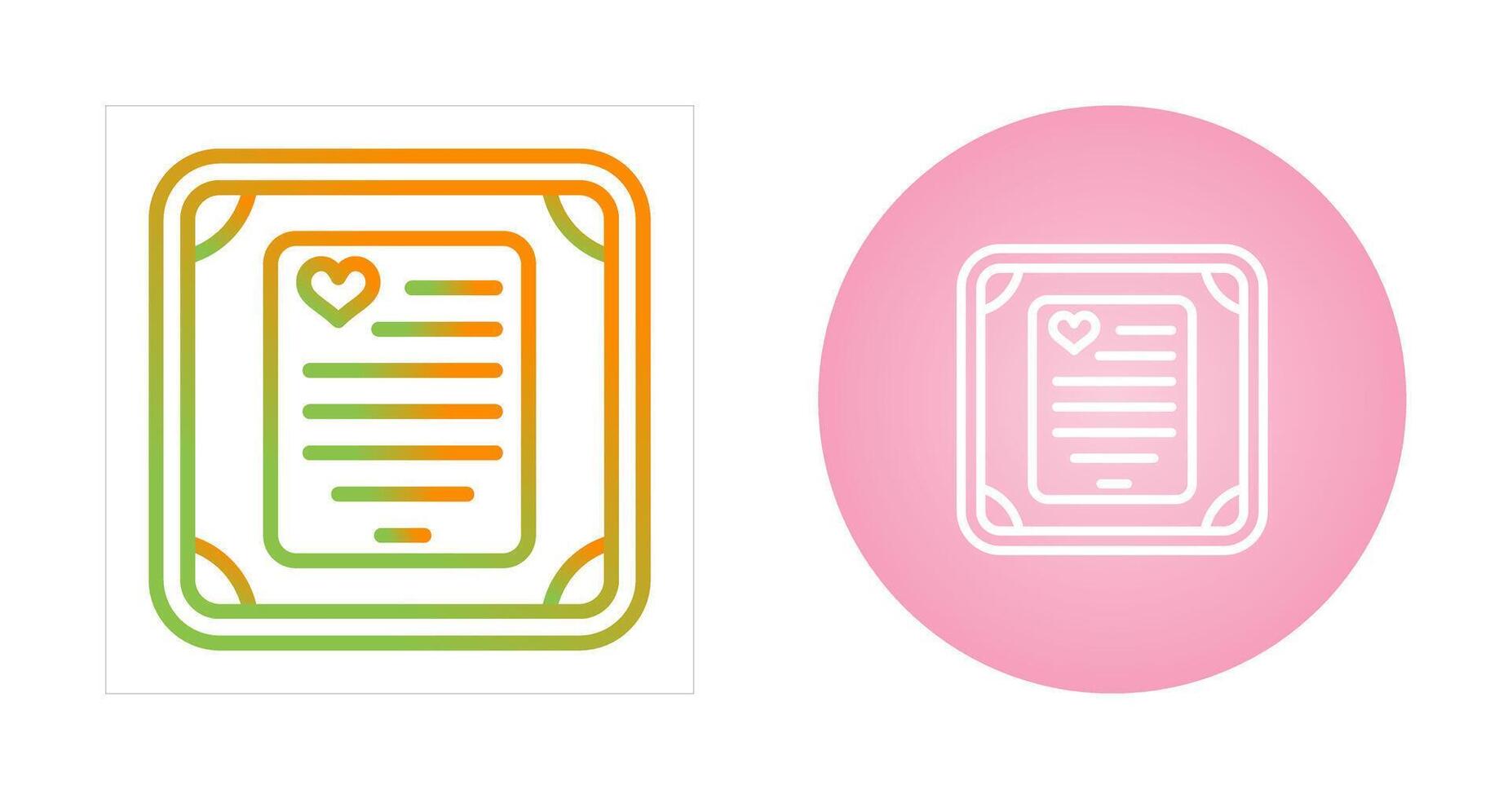 Love poem in a frame Vector Icon