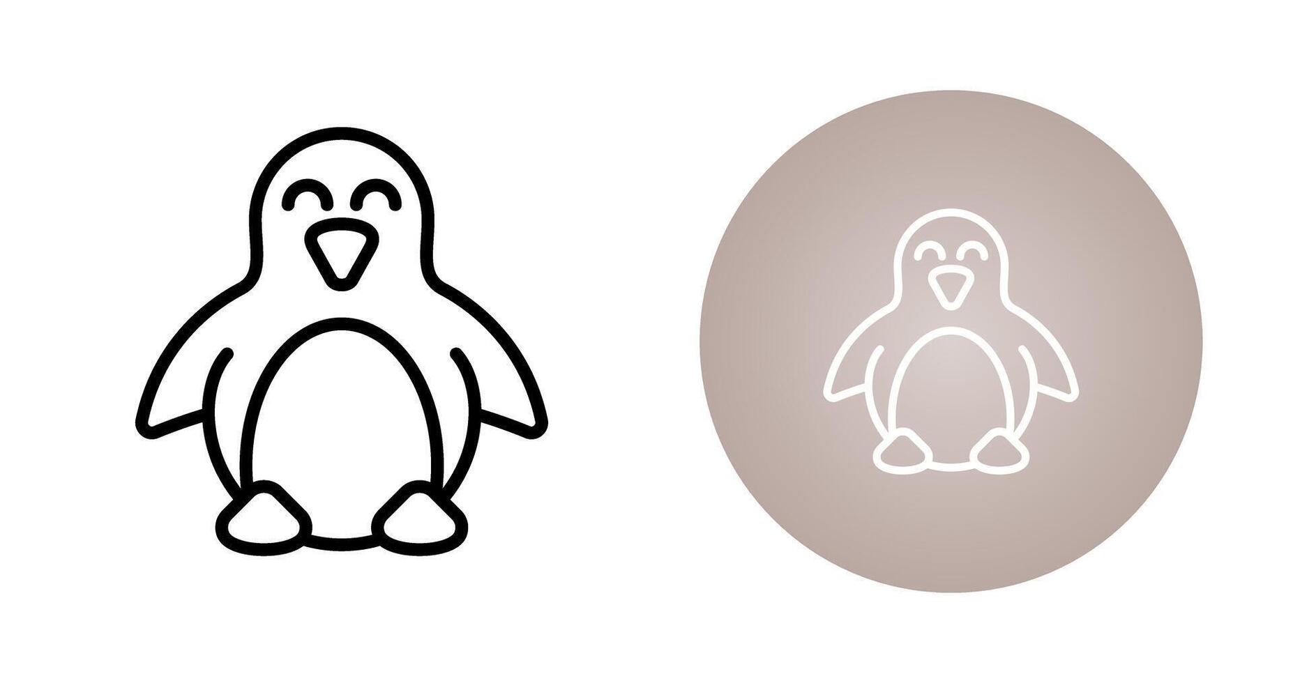 icono de vector de pingüino