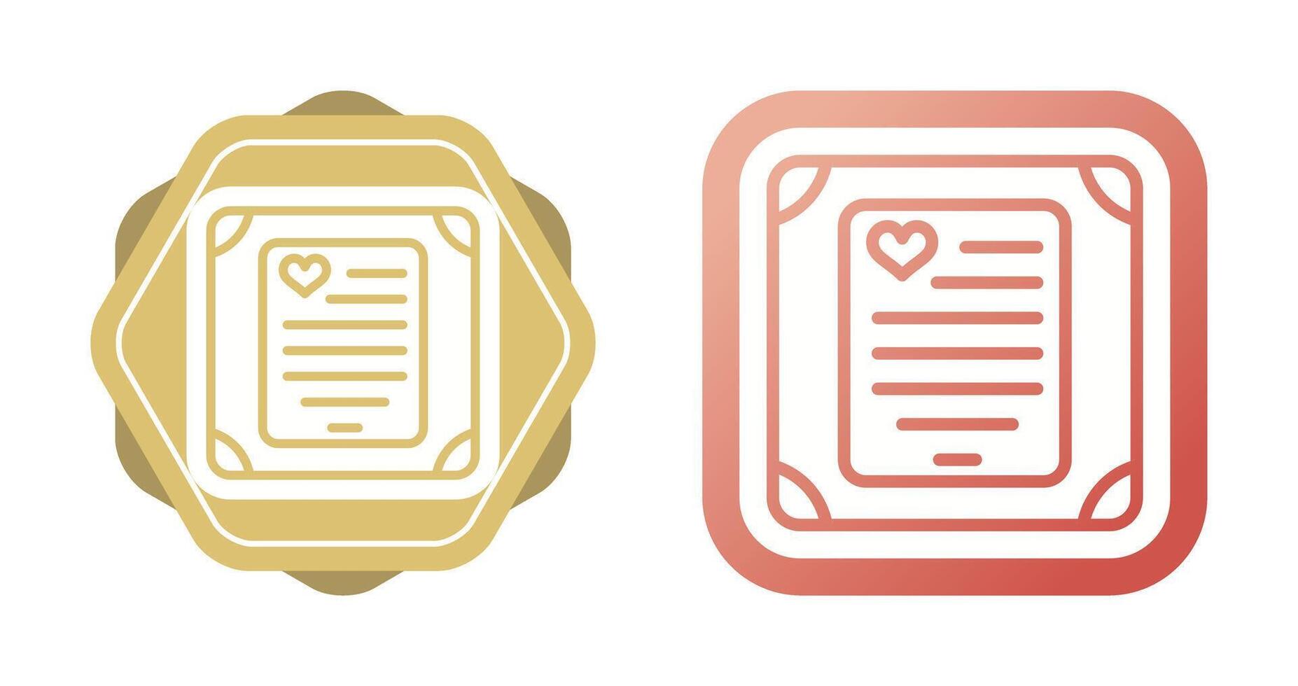 Love poem in a frame Vector Icon