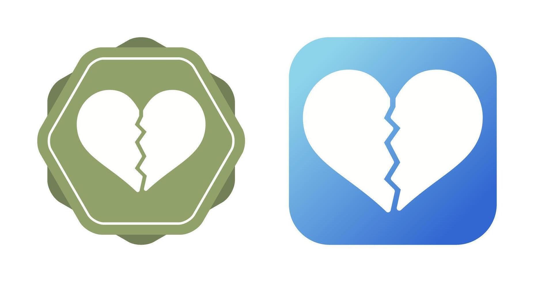 Broken Heart Vector Icon