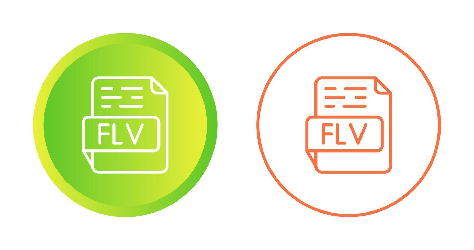 icono de vector de flv