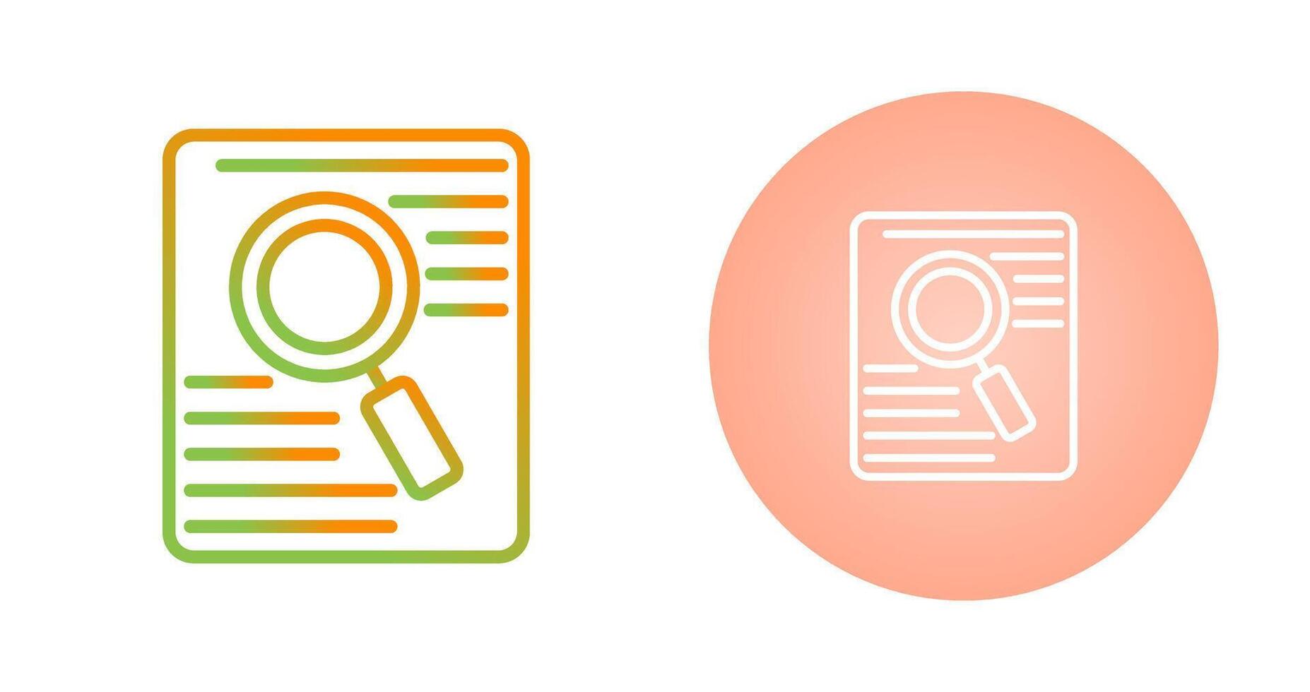 Document Search Vector Icon