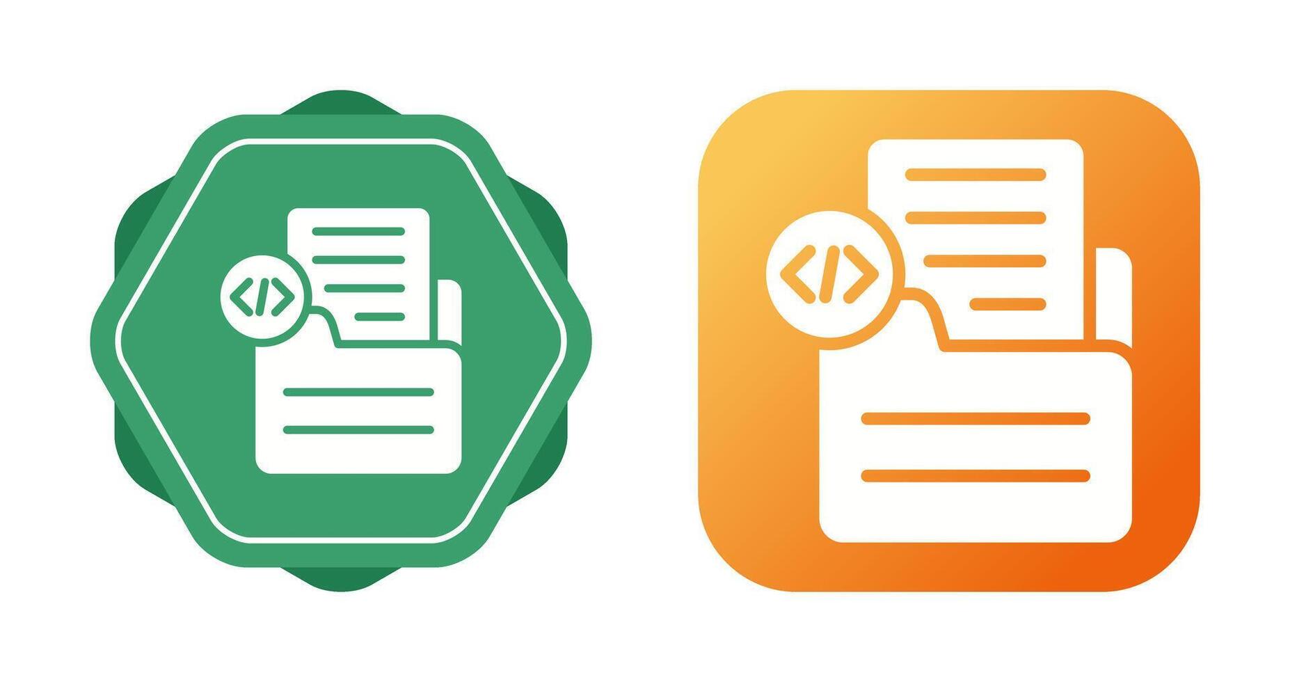 Document Insert Code Vector Icon