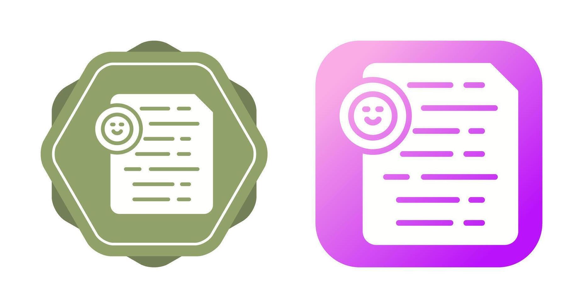 Document Insert Emoji Vector Icon