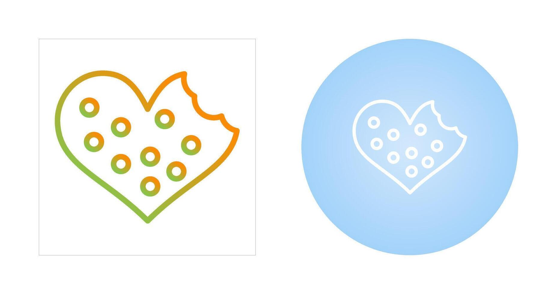 Heart shaped cookies Vector Icon
