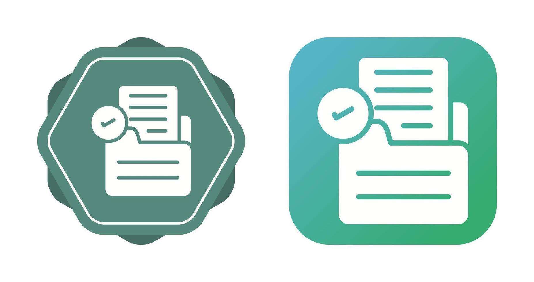 Document Check Vector Icon