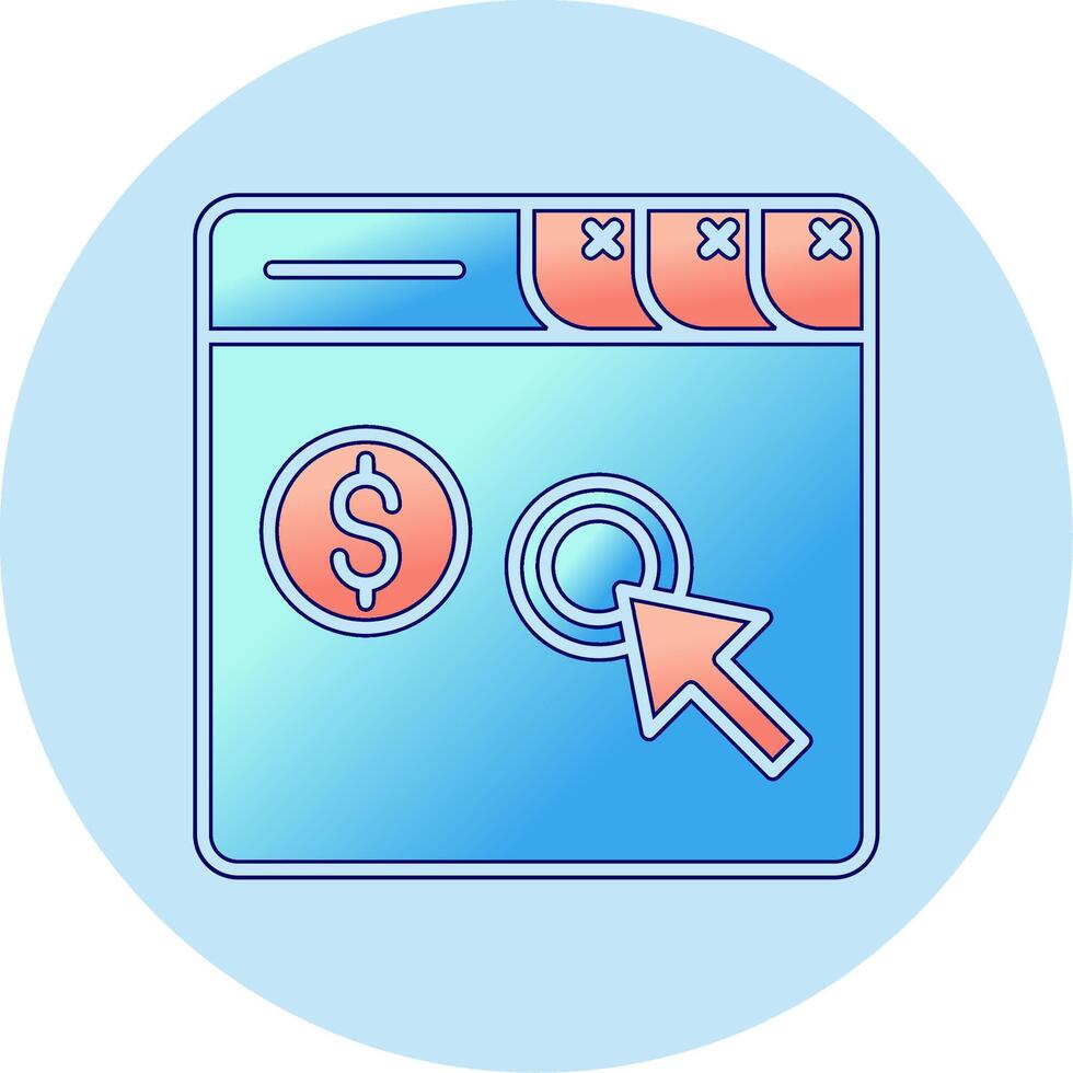 Pay Per Click Vector Icon