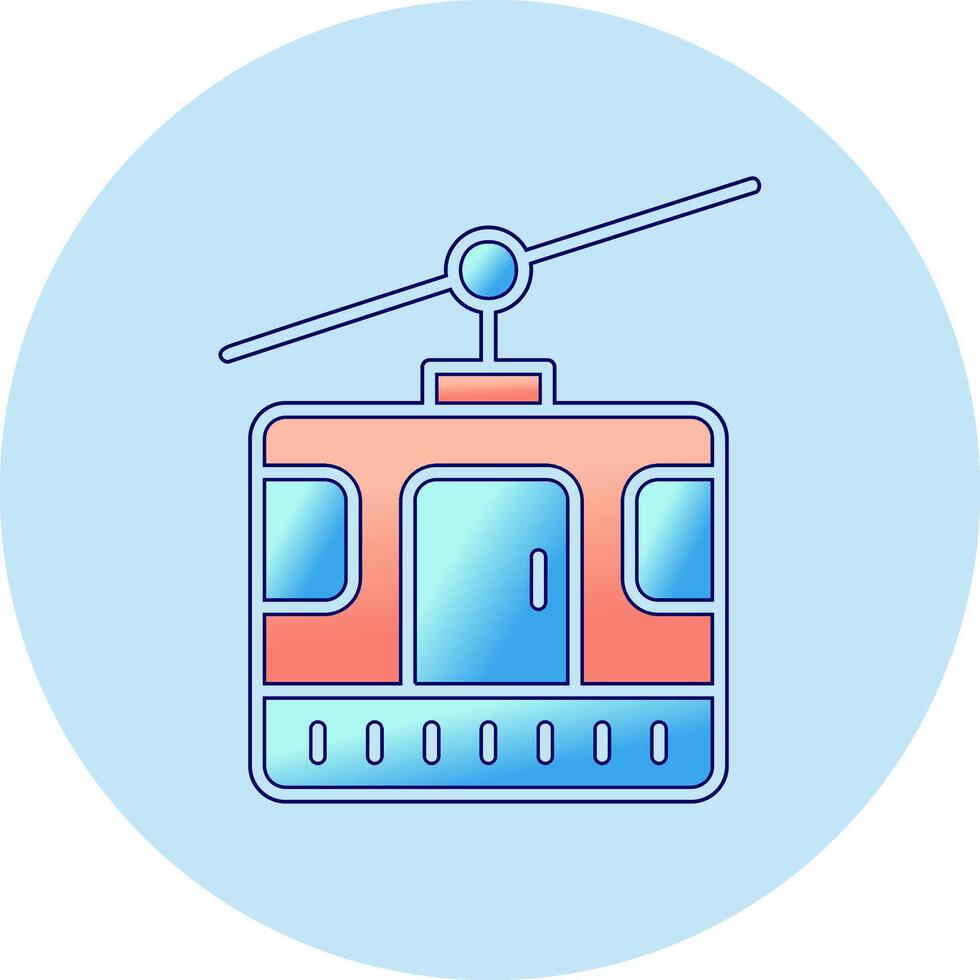 icono de vector de cabina de teleférico