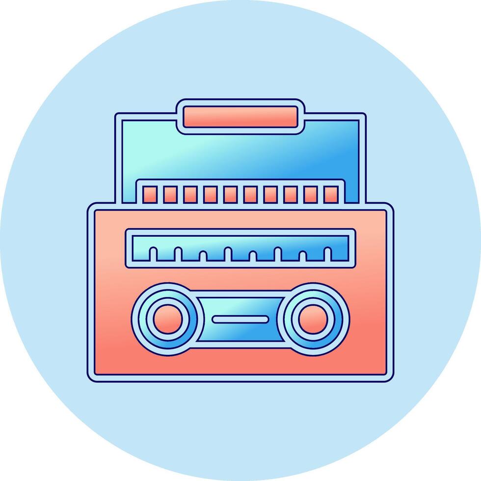 radio casete vector icono