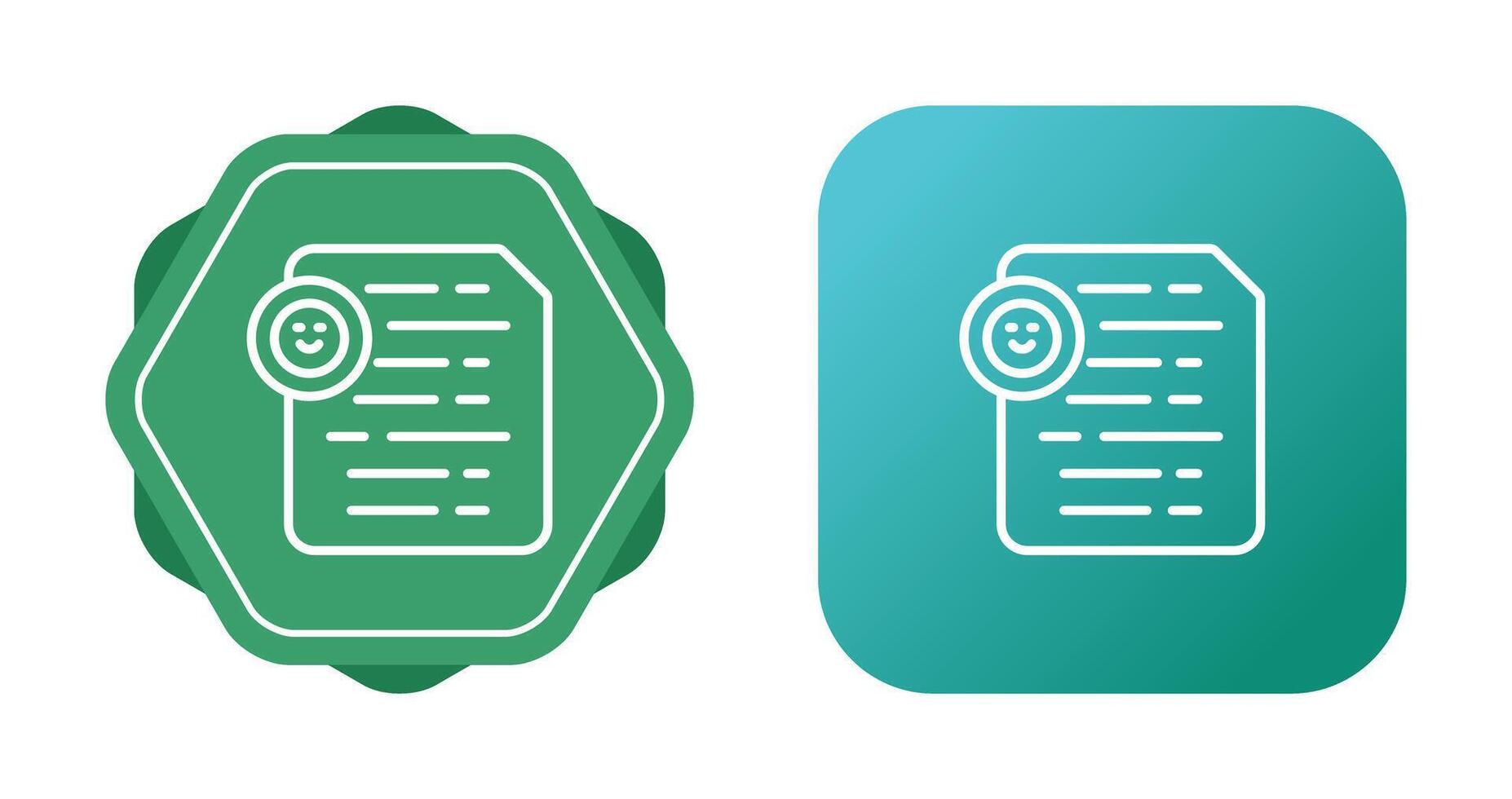 Document Insert Emoji Vector Icon