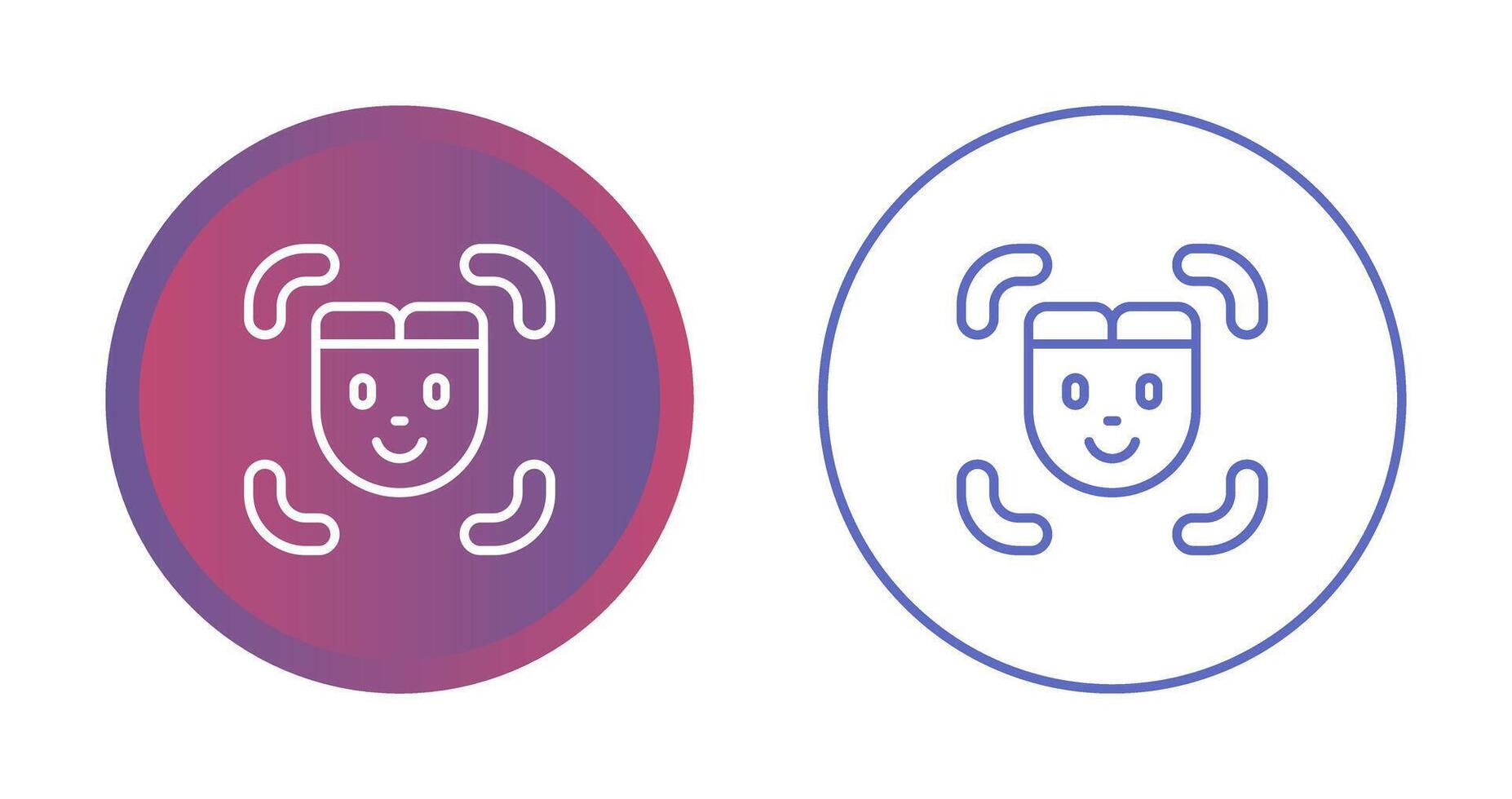 Facial Recognition Vector Icon