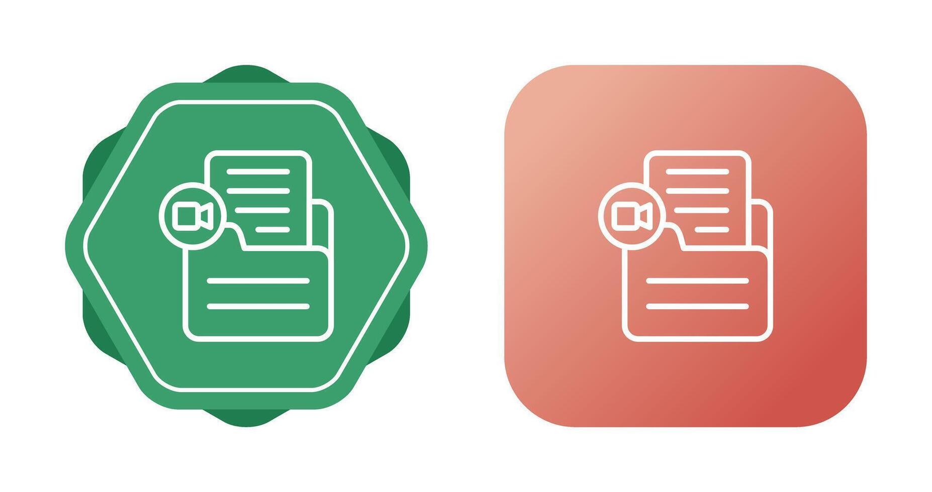 Document Insert Video Vector Icon