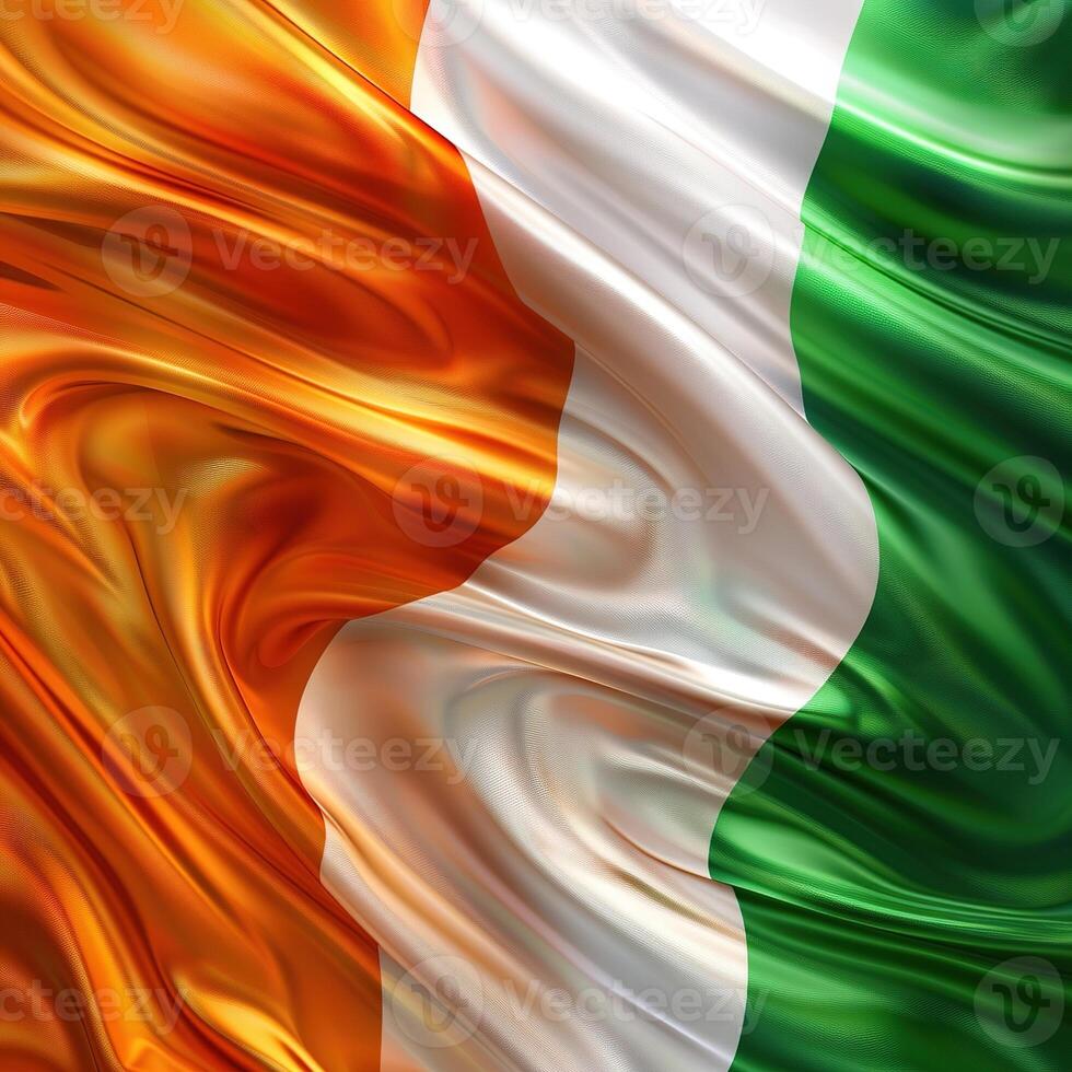 AI generated illustration of realistic irish flag background ai generated photo