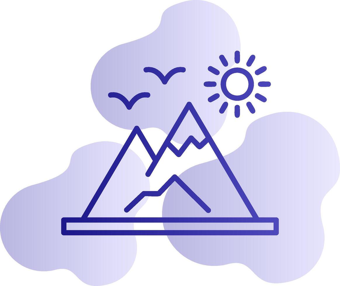 icono de vector de montaña