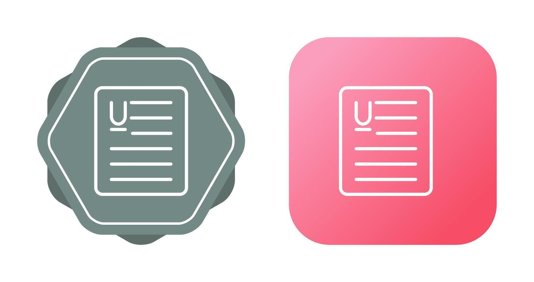 Document Underline Vector Icon