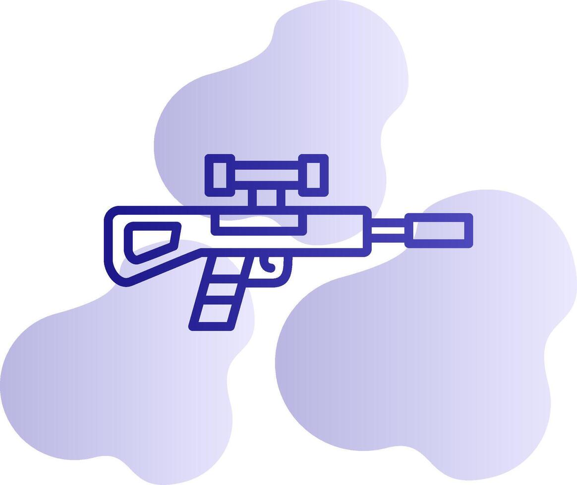 icono de vector de rifle de francotirador