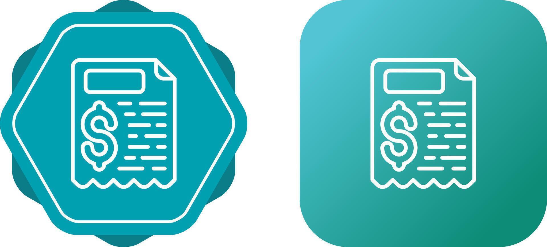 Receipt Vector Icon