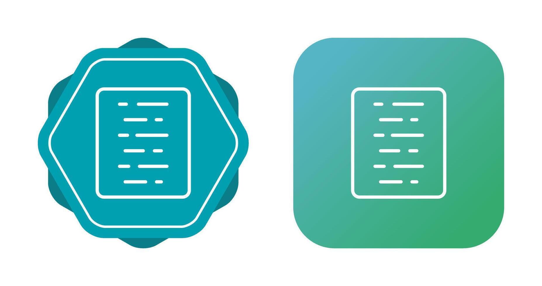 Document Align Center Vector Icon