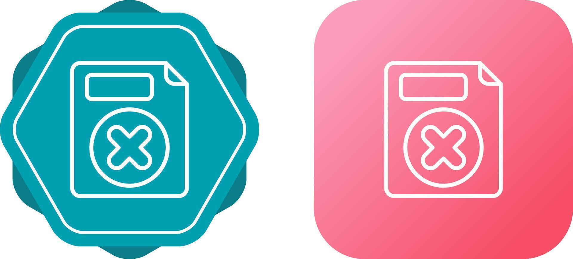 Delete Button Vector Icon