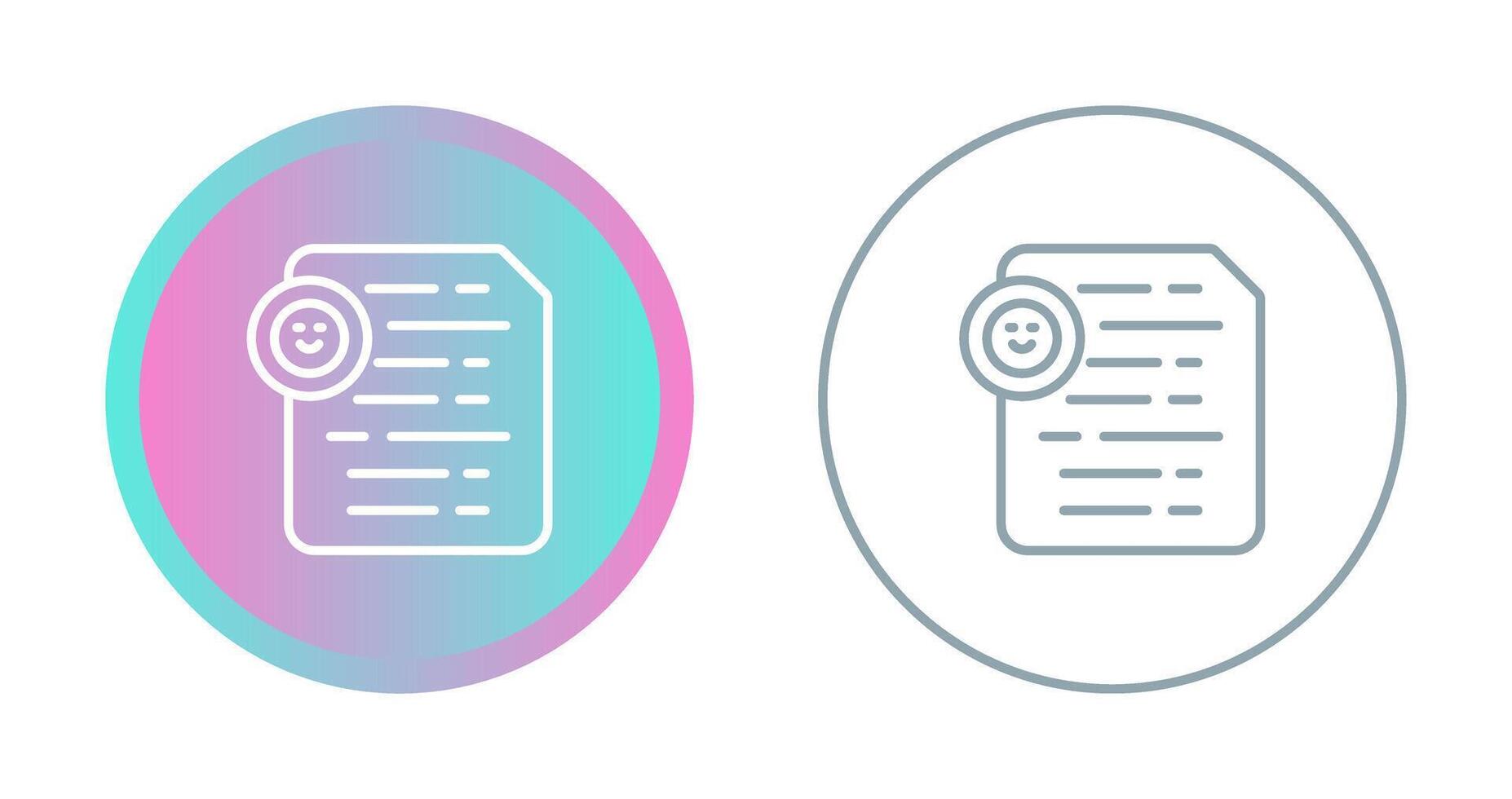 Document Insert Emoji Vector Icon