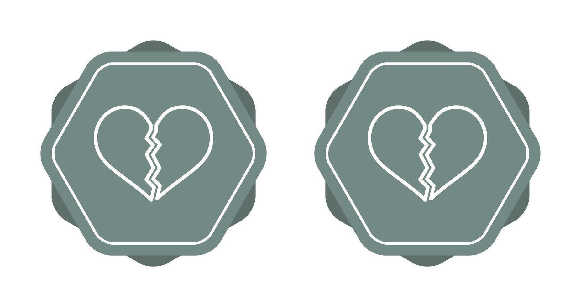 Broken Heart Vector Icon