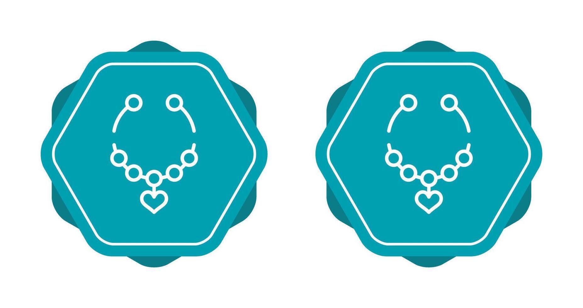 Heart Shaped Necklace Vector Icon