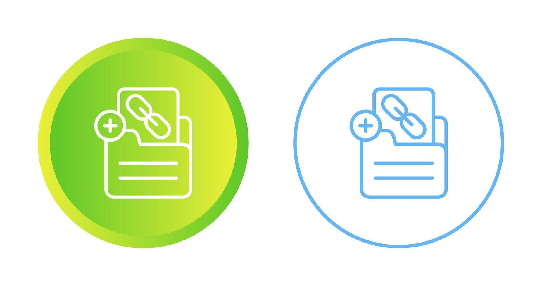 Document Insert Link Vector Icon