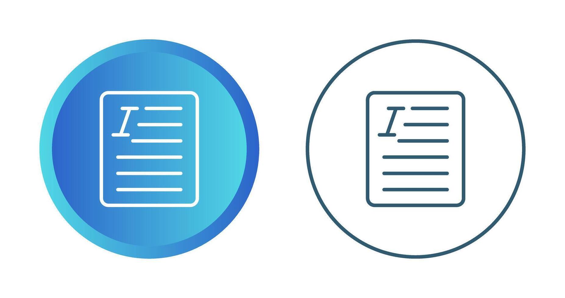 Document Italic Vector Icon