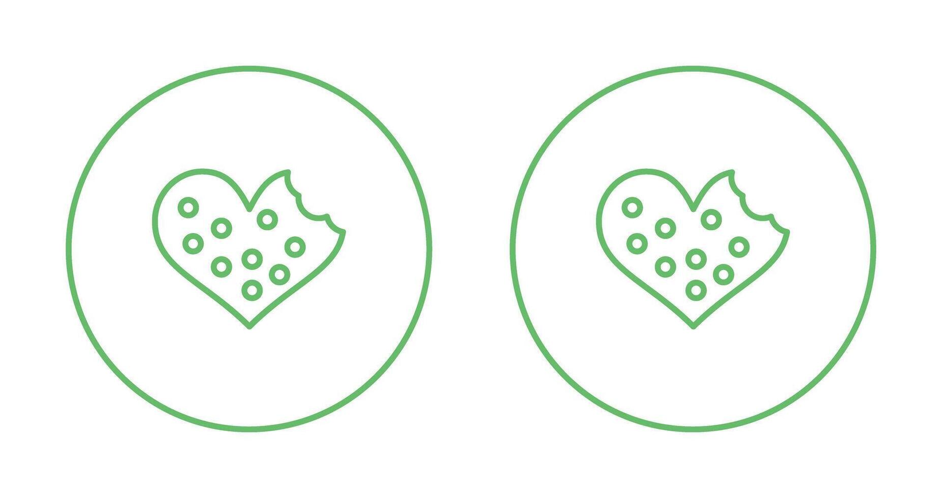 Heart shaped cookies Vector Icon