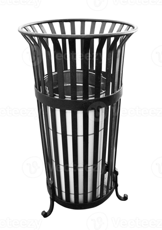 Trash bin isolated on white photo