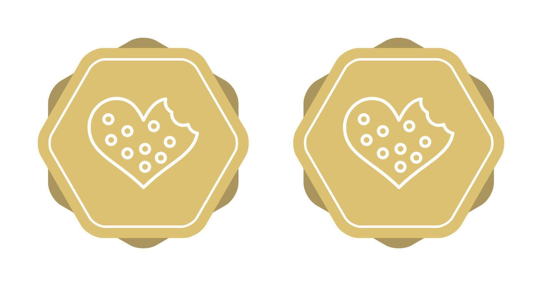Heart shaped cookies Vector Icon