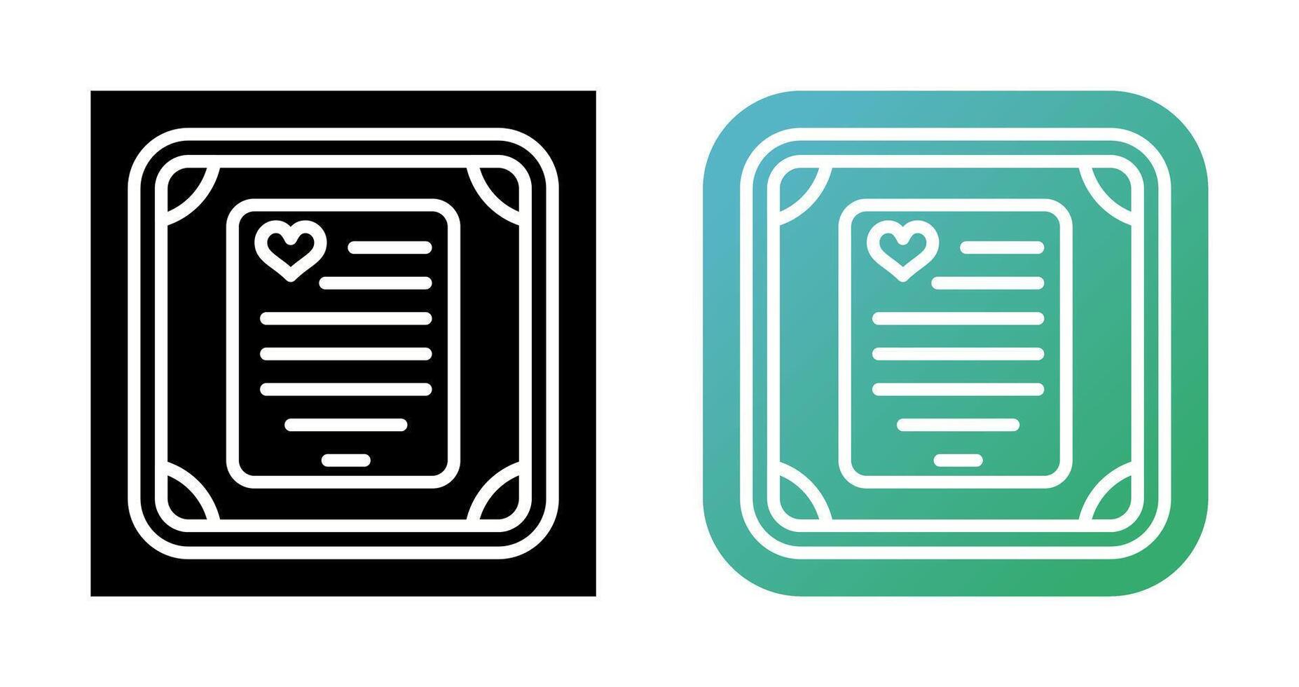 Love poem in a frame Vector Icon