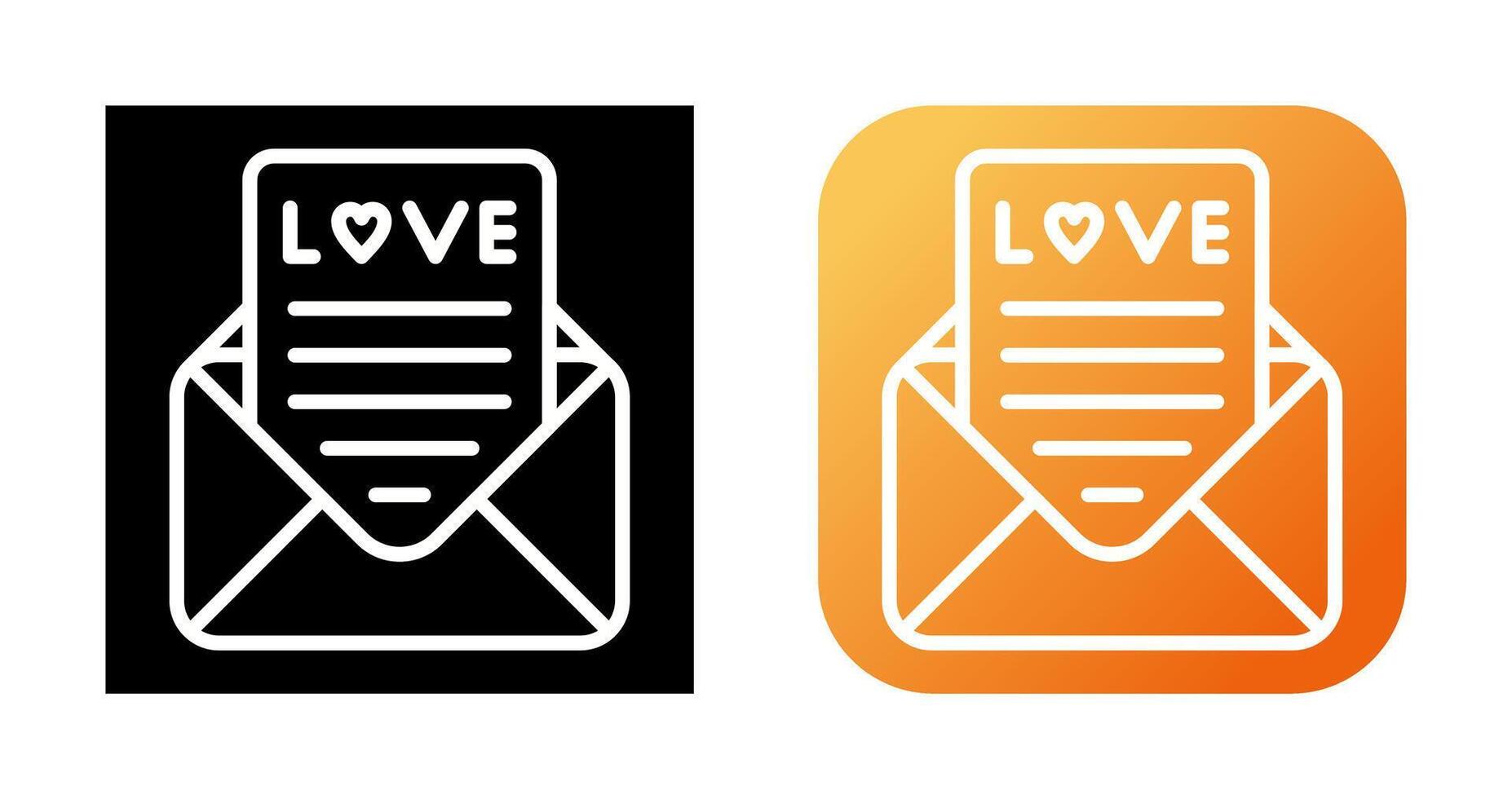 Romantic love letter Vector Icon