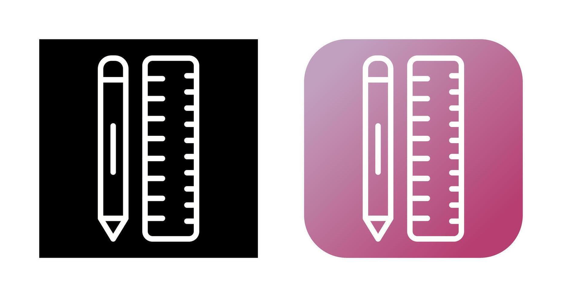 Pencil with Ruler Vector Icon