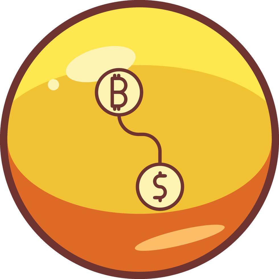 Btc conversion Vector Icon
