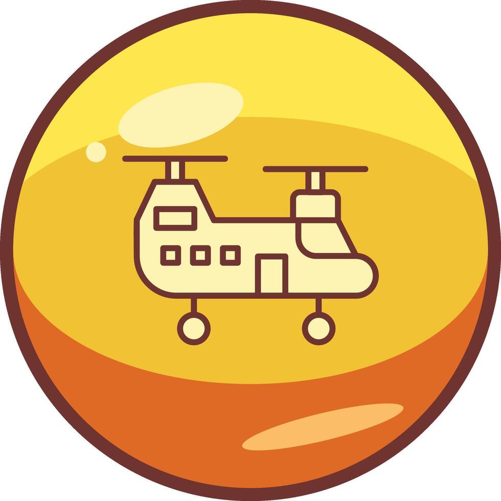 icono de vector de helicóptero militar