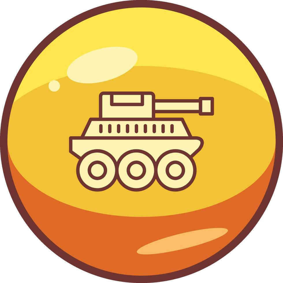 icono de vector de tanque militar