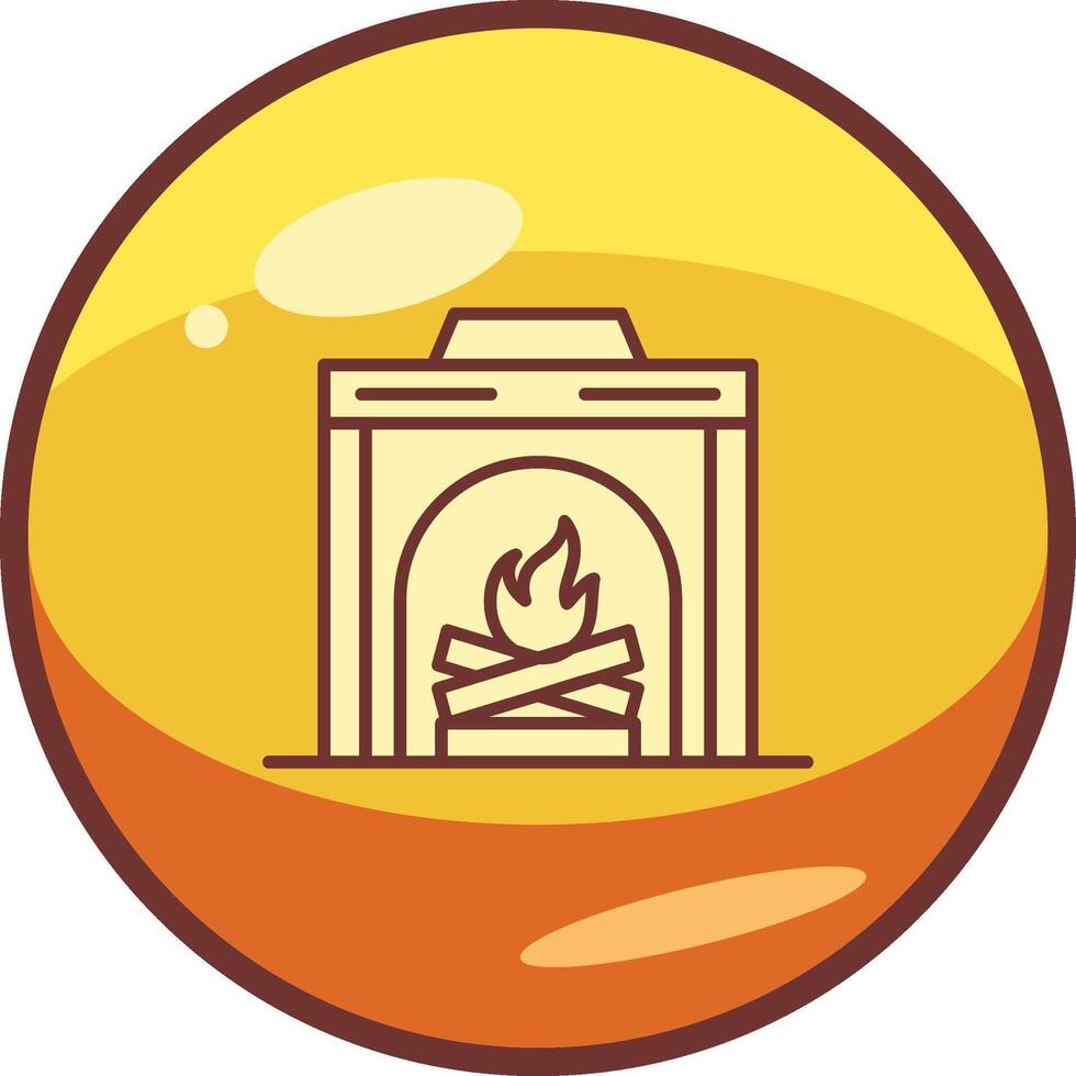 Fireplace Vector Icon