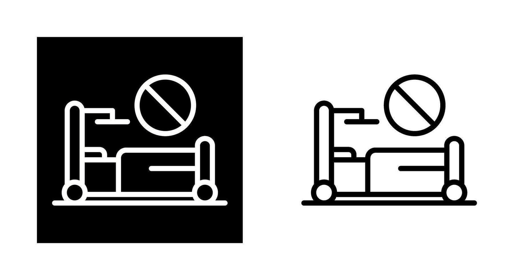 icono de vector de cama