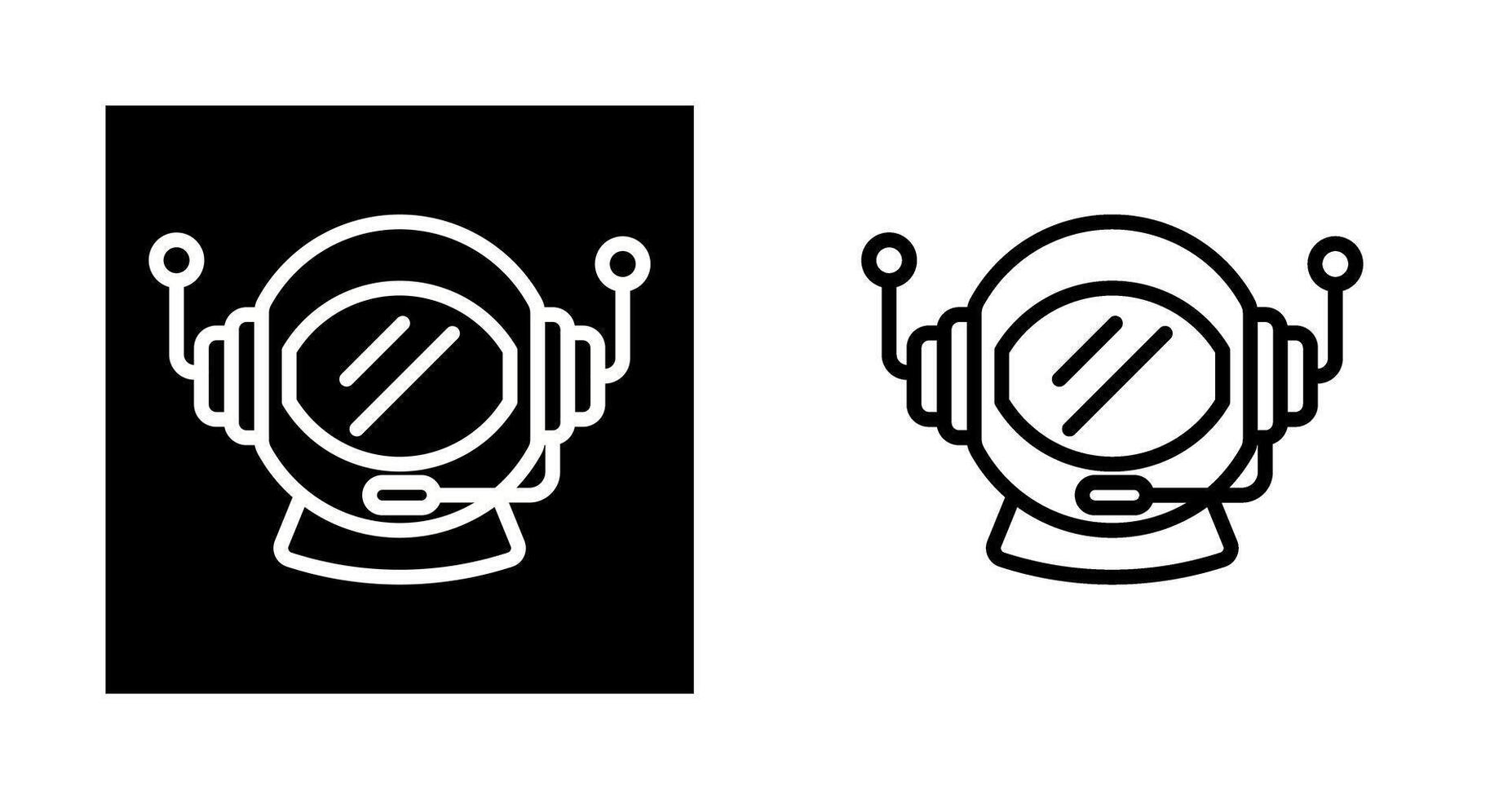 icono de vector de casco de astronauta