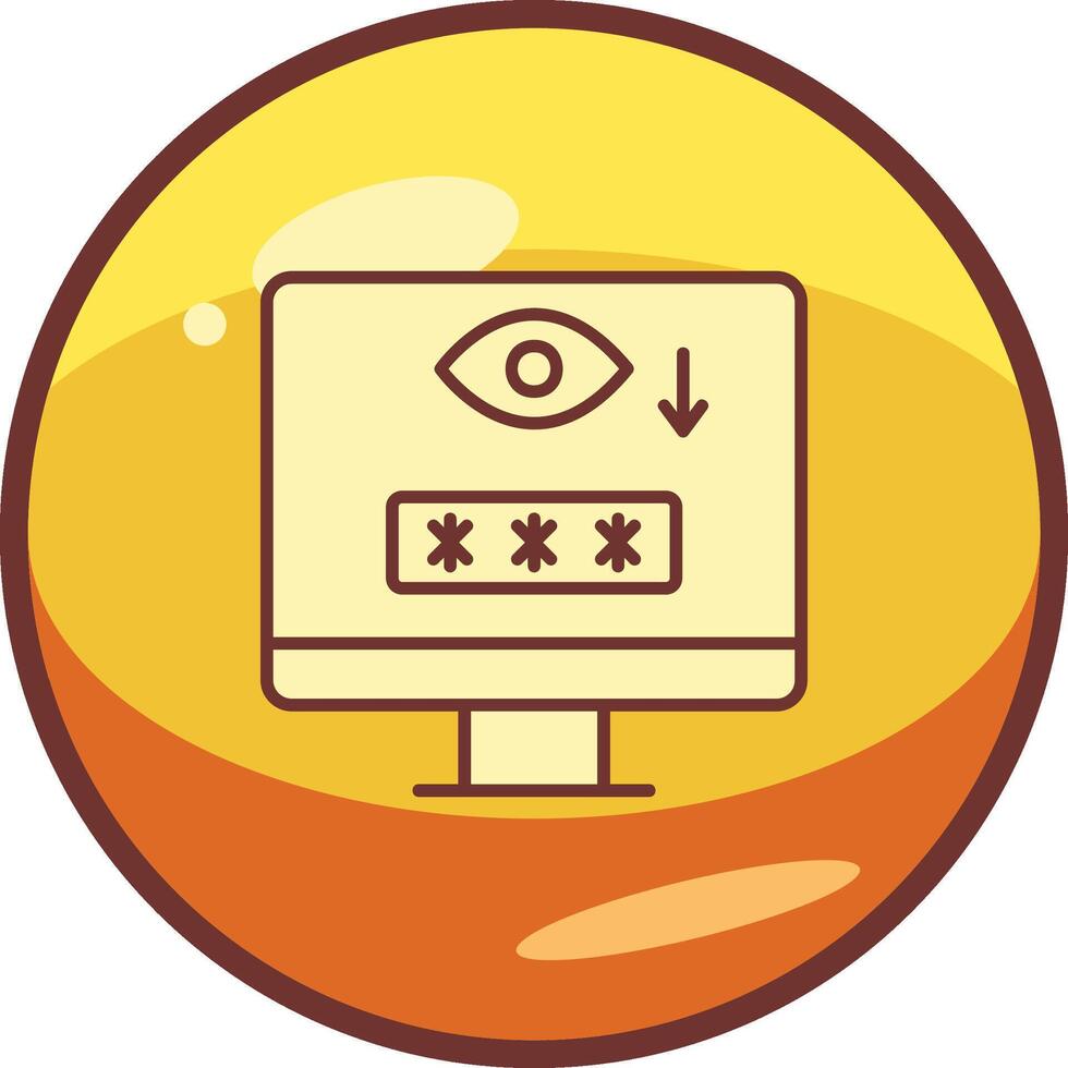 Computer Spyware Vector Icon