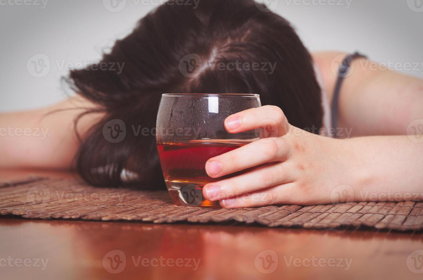 woman and alcoholism photo