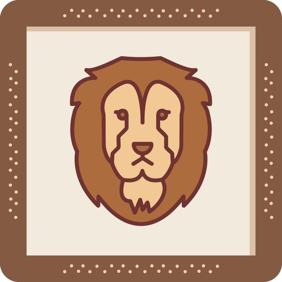 icono de vector de león