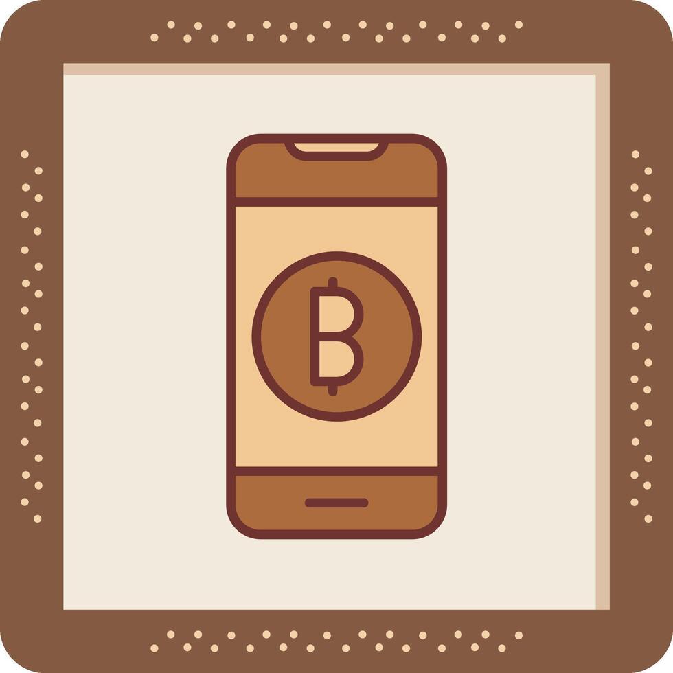 Online Bitcoin Payment Vector Icon