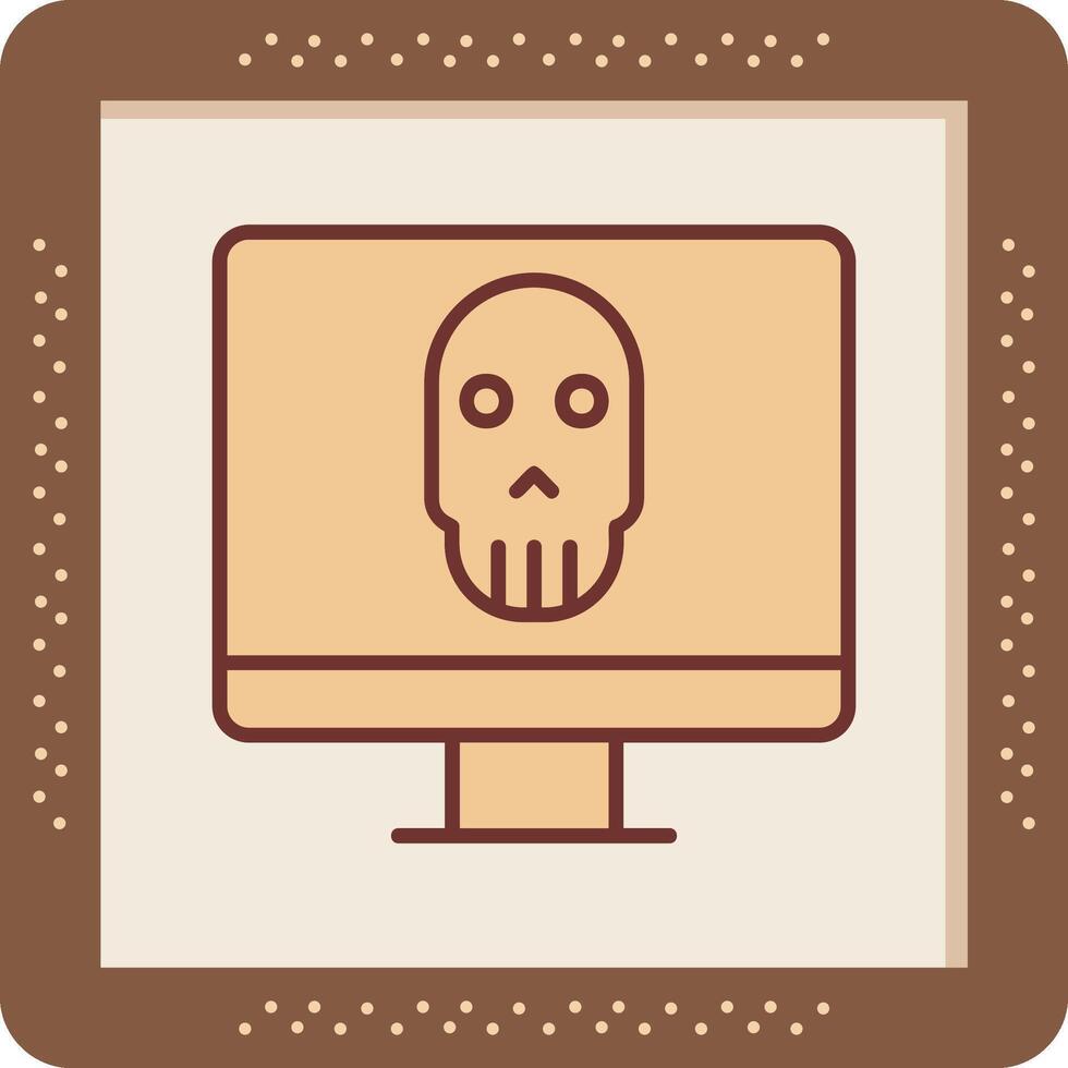 muerto pantalla vector icono