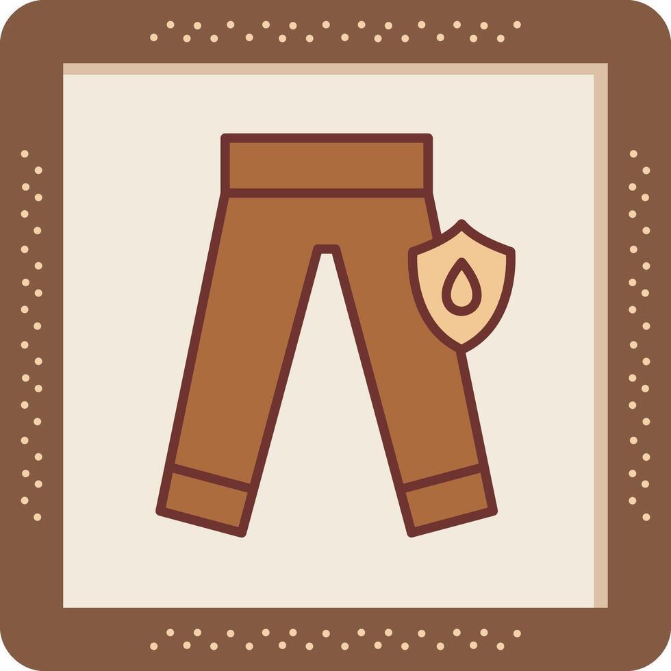 Waterproof pant Vector Icon