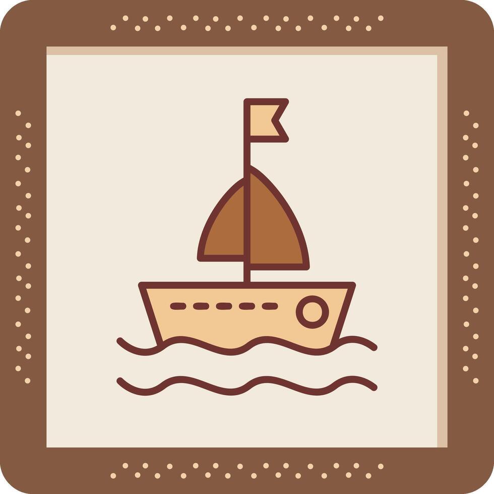 icono de vector de barco